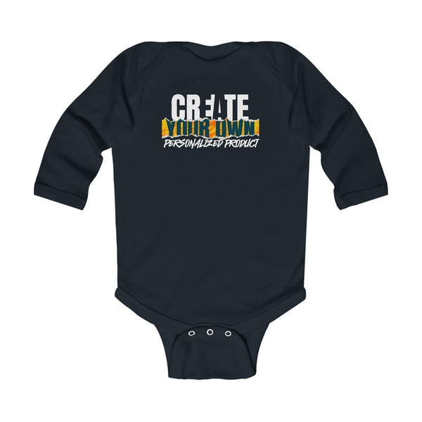 CREATE WITH MELANIE ROSE Infant Long Sleeve Bodysuit, custom onesie, personalized onesie