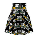 CREATE WITH MELANIE ROSE Women's Skater Skirt (AOP), custom color, custom skirt, personalized skirt