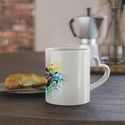 Personalized pool Heart-Shaped Mug, custom mug, custom coffee mug, ceramic mug, heart mug