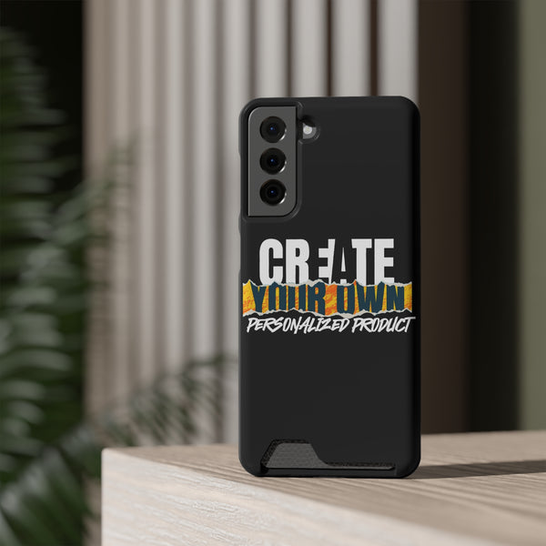 CREATE WITH MELANIE ROSE Phone Case With Card Holder, custom phone case, personalized phone case
