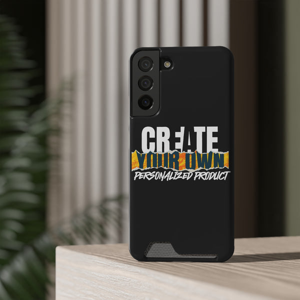CREATE WITH MELANIE ROSE Phone Case With Card Holder, custom phone case, personalized phone case