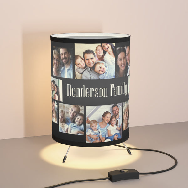 Family Collage Lamp, Tripod Lamp , US/CA plug, home gifts, home decor, gifts, kids lamp, gift for him, gift for her, gifts, bedroom lamp