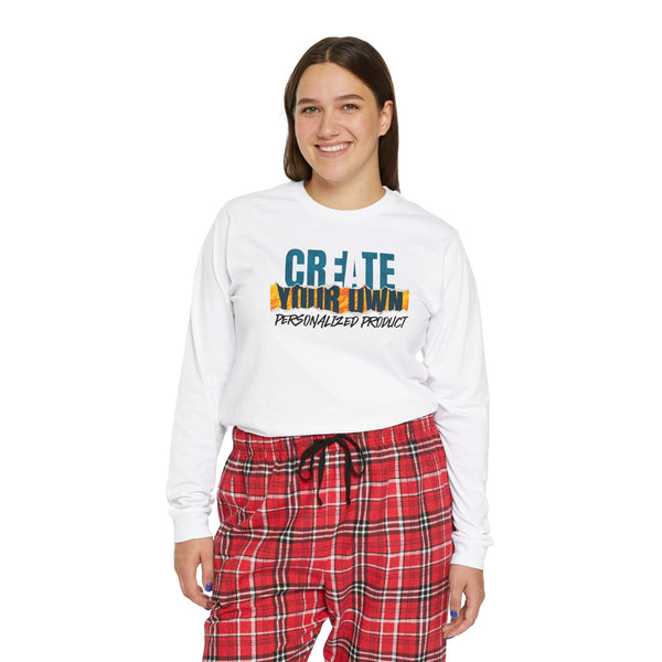 CREATE WITH MELANIE ROSE Women's Long Sleeve Pajama Set, custom pajamas, personalized pajama set