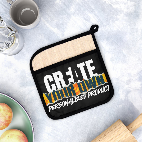 CREATE WITH MELANIE ROSE Pot Holder with Pocket, custom pot holder, oven mitt, personalized pot holder, home decor