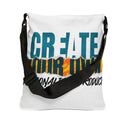 CREATE WITH MELANIE ROSE Adjustable Tote Bag (AOP), custom tote bag, personalized tote bag, custom bag, personalized bag