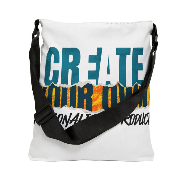 CREATE WITH MELANIE ROSE Adjustable Tote Bag (AOP), custom tote bag, personalized tote bag, custom bag, personalized bag