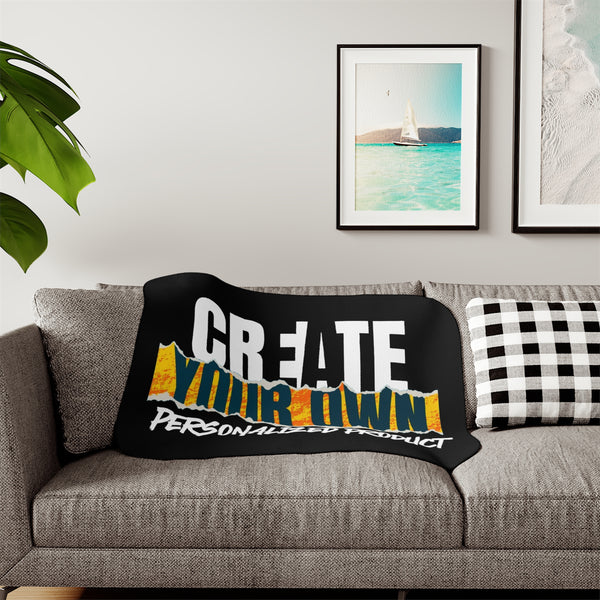 CREATE WITH MELANIE ROSE Sherpa Blanket, Two Colors, custom blanket, personalized blanket, personalized gift