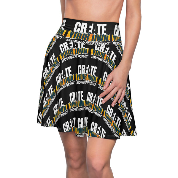 CREATE WITH MELANIE ROSE Women's Skater Skirt (AOP), custom color, custom skirt, personalized skirt