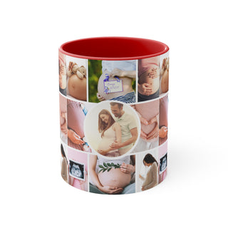 Buy red Pregnancy Collage Accent Coffee Mug, 11oz, coffee cup, ceramic mug, art print, home gifts, kitchen