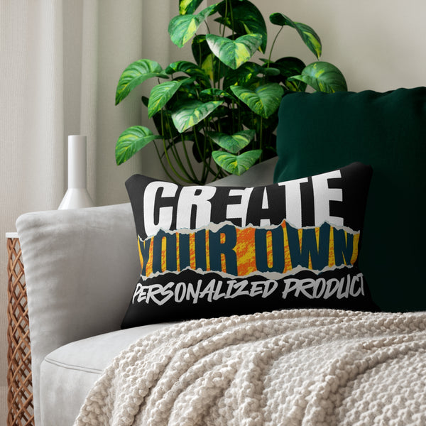 CREATE WITH MELANIE ROSE Lumbar pillow, Spun Polyester Lumbar Pillow, custom pillow, throw pillow, home decor