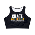 CREATE WITH MELANIE ROSE Fully Lined, Padded Sports Bra (AOP), custom color, custom bra, personalized bra