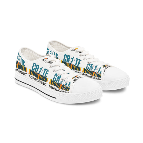 CREATE WITH MELANIE ROSE Women's Low Top Sneakers, custom shoes, personalized shoes, personalized sneakers