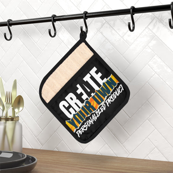 CREATE WITH MELANIE ROSE Pot Holder with Pocket, custom pot holder, oven mitt, personalized pot holder, home decor