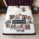 Family Collage Sherpa Blanket, Two Colors, Throw blanket, Custom, gifts, home gifts, home decor, gifts