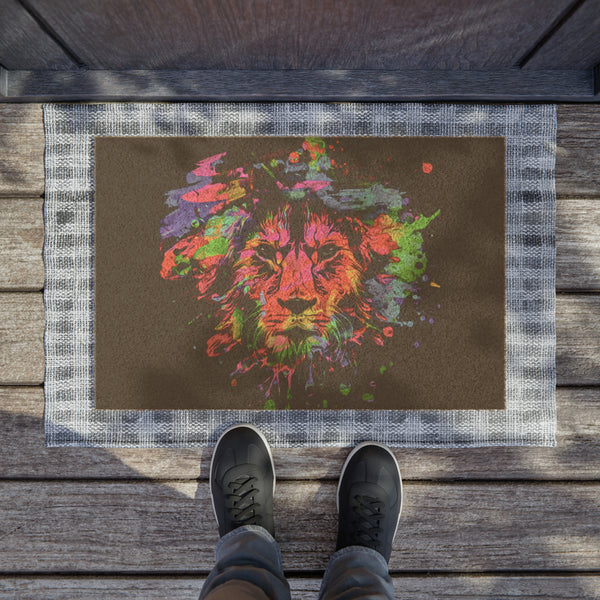 Lion Doormat. outdoor mat, front door mat, home decor, custom door mat, personalized art, gifts, personalized gift