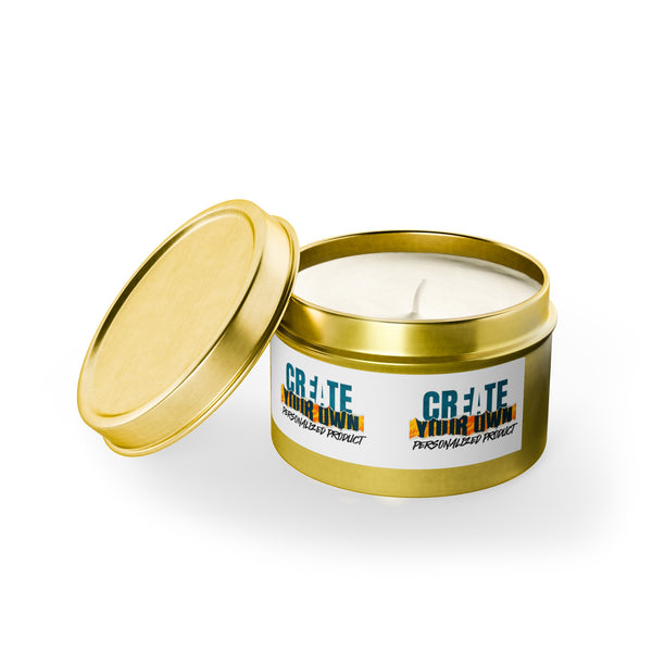 CREATE WITH MELANIE ROSE Tin Candles, custom candle, home decor, home gifts, personalized candle, personalized gifts