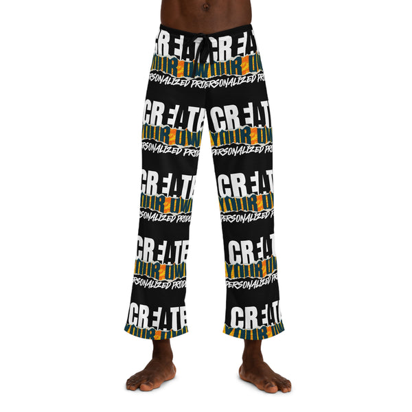 CREATE WITH MELANIE ROSE Men's Pajama Pants (AOP), custom color, custom pajamas, personalized pajama pants