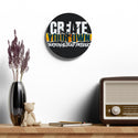 CREATE WITH MELANIE ROSE Acrylic Wall Clock, custom clock, personalized clock, wall art, personalized gift