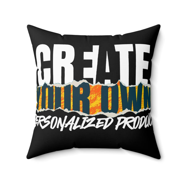 CREATE WITH MELANIE ROSE throw pillow, Spun Polyester Square Pillow, custom pillow, home decor, personalized gift