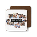 Family Collage Hardboard Back Coaster, SET OF 1, coaters, home decor, kitchen, home gifts