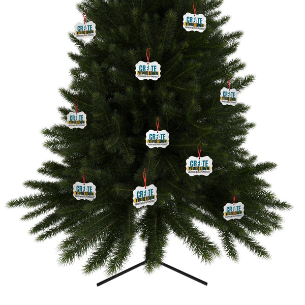 CREATE WITH MELANIE ROSE Aluminum Ornaments (1pc, 5pcs, 10pcs, 20pcs), custom ornament, personalized ornament, holiday