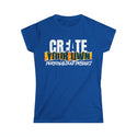 CREATE WITH MELANIE ROSE Women's Softstyle Tee, custom tee, fitted tee, personalized tee, personalized t-shirt
