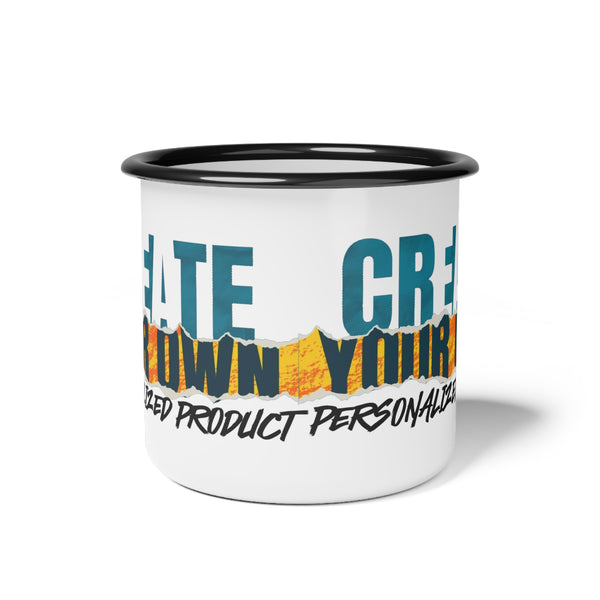 CREATE WITH MELANIE ROSE Enamel Camp Cup, drinkware, camping mug, custom mug, home gifts