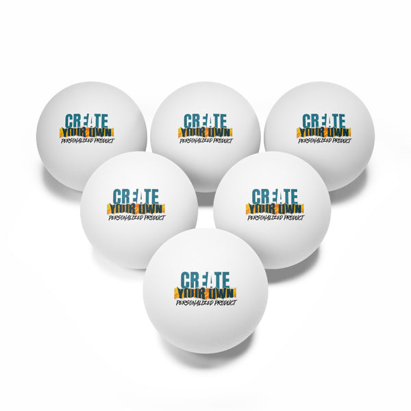CREATE WITH MELANIE ROSE Ping Pong Balls SET 6 pcs, custom ping pong, personalized gifts