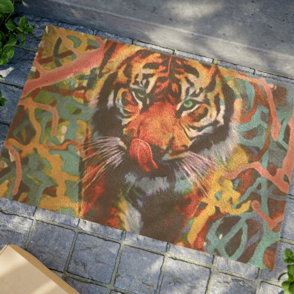 Tiger  Doormat. outdoor mat, front door mat, home decor, custom door mat, personalized art, gifts, personalized gift