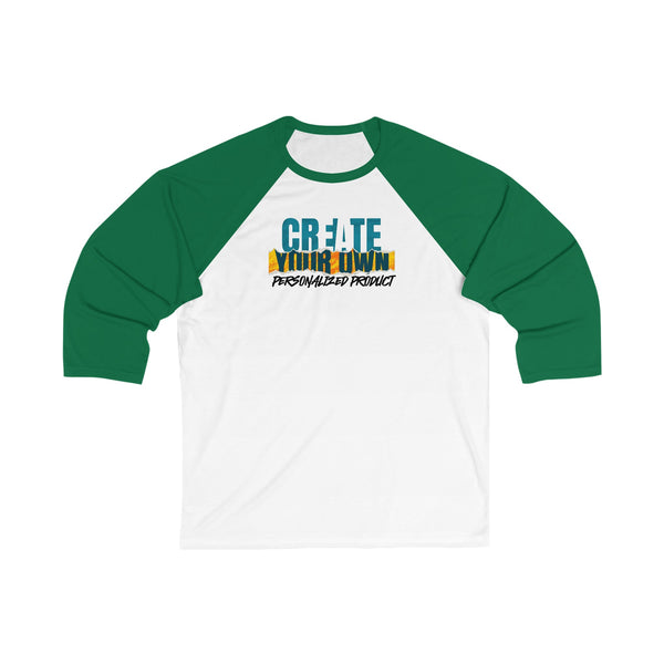 CREATE WITH MELANIE ROSE Unisex 3\4 Sleeve Baseball Tee, custom tee shirt, personalized tee shirt