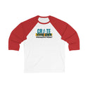 CREATE WITH MELANIE ROSE Unisex 3\4 Sleeve Baseball Tee, custom tee shirt, personalized tee shirt