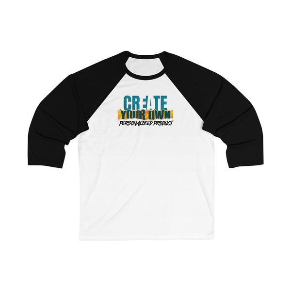 CREATE WITH MELANIE ROSE Unisex 3\4 Sleeve Baseball Tee, custom tee shirt, personalized tee shirt