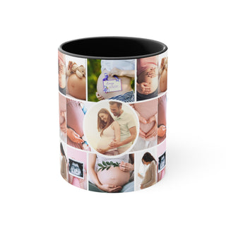 Buy black Pregnancy Collage Accent Coffee Mug, 11oz, coffee cup, ceramic mug, art print, home gifts, kitchen