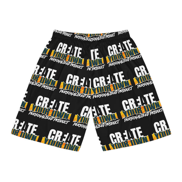 CREATE WITH MELANIE ROSE Basketball Shorts (AOP), custom shorts, personalized shorts, mens shorts