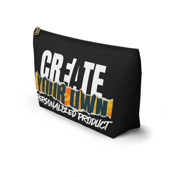 CREATE WITH MELANIE ROSE Accessory Pouch w T-bottom, custom travel bag, personalized make up bag