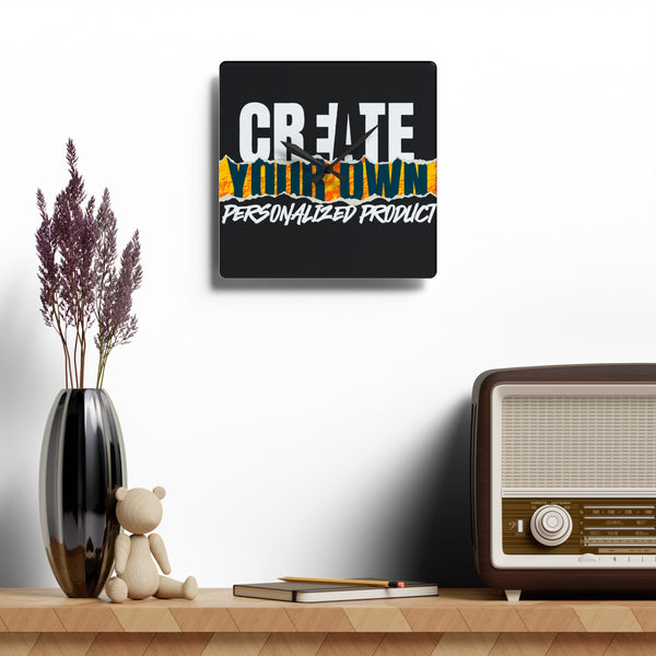 CREATE WITH MELANIE ROSE Acrylic Wall Clock, custom clock, personalized clock, wall art, personalized gift