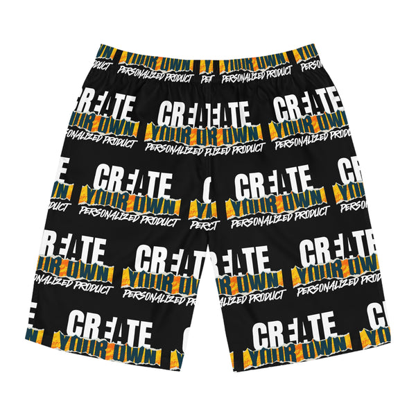 CREATE WITH MELANIE ROSE Men's Board Shorts (AOP), Custom shorts, personalized shorts, mens shorts
