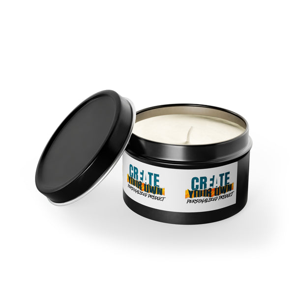 CREATE WITH MELANIE ROSE Tin Candles, custom candle, home decor, home gifts, personalized candle, personalized gifts