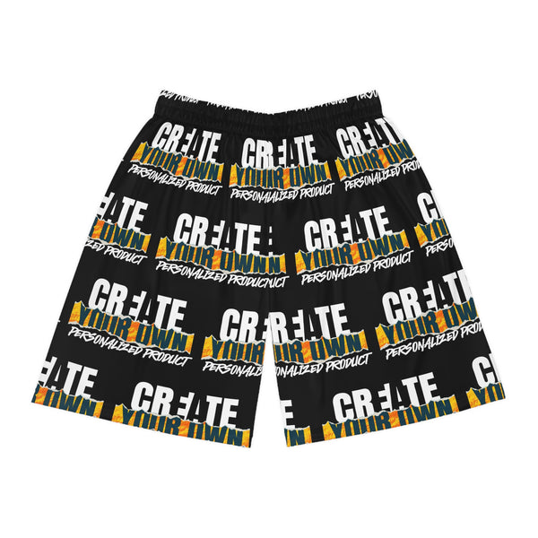 CREATE WITH MELANIE ROSE Basketball Shorts (AOP), custom shorts, personalized shorts, mens shorts