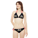 CREATE WITH MELANIE ROSE Strappy Bikini Set (AOP), custom swimsuit, custom bikini, personalized bathing suit
