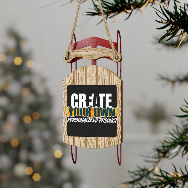 CREATE WITH MELANIE ROSE Sled Ornaments, custom ornaments, holiday ornaments, personalized ornaments, Christmas