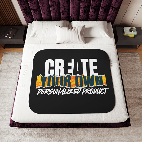 CREATE WITH MELANIE ROSE Sherpa Blanket, Two Colors, custom blanket, personalized blanket, personalized gift