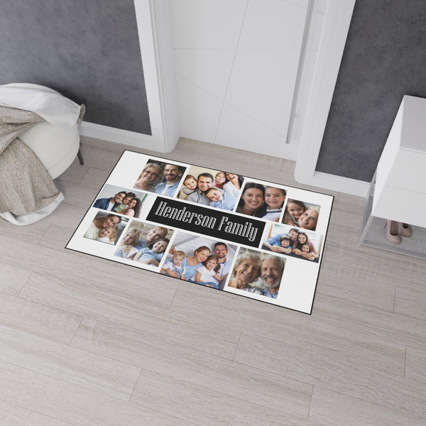 Family Collage Heavy Duty Floor Mat, Home decor, custom floor mat, home gifts, door mat, gifts, art prints