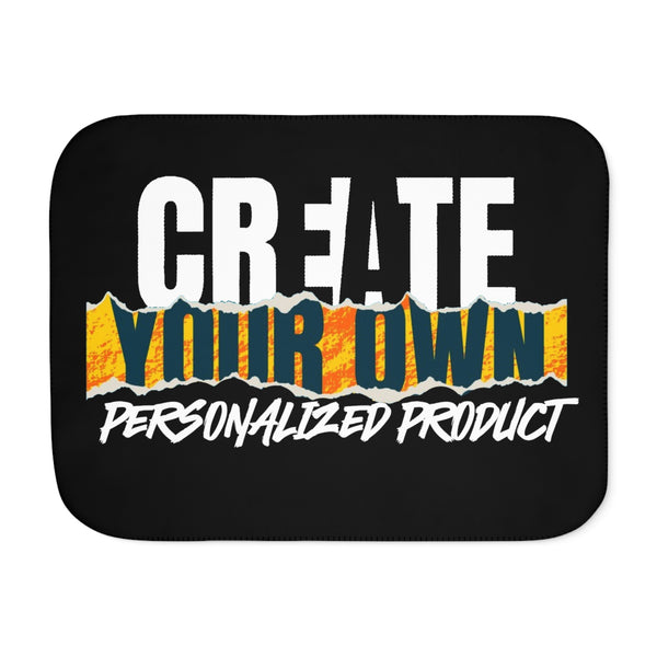 CREATE WITH MELANIE ROSE Sherpa Blanket, Two Colors, custom blanket, personalized blanket, personalized gift