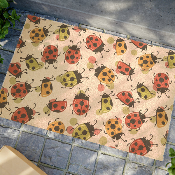 Ladybug  Doormat. outdoor mat, front door mat, home decor, custom door mat, personalized art, gifts, personalized gift