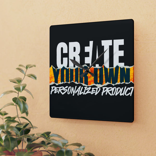 CREATE WITH MELANIE ROSE Acrylic Wall Clock, custom clock, personalized clock, wall art, personalized gift