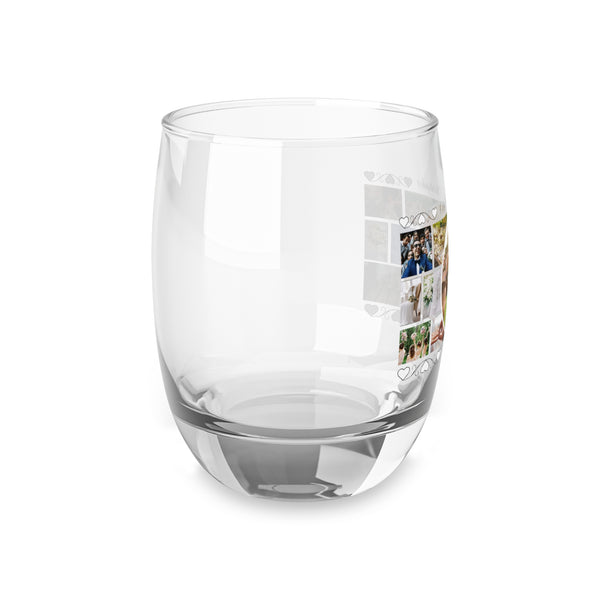 Wedding Collage Whiskey Glass, bar glass, glass, home gifts, art print, kitchen, custom glass