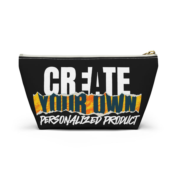 CREATE WITH MELANIE ROSE Accessory Pouch w T-bottom, custom travel bag, personalized make up bag