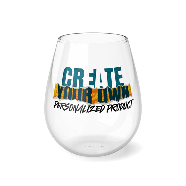 CREATE WITH MELANIE ROSE Stemless Wine Glass, 11.75oz, drinkware, wine gift, home gfits