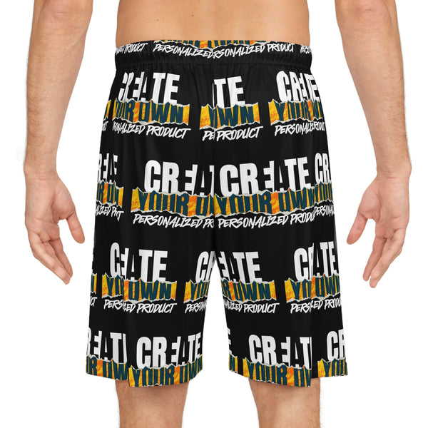 CREATE WITH MELANIE ROSE Basketball Shorts (AOP), custom shorts, personalized shorts, mens shorts